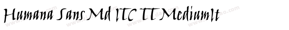 Humana Sans Md ITC TT MediumIta字体转换